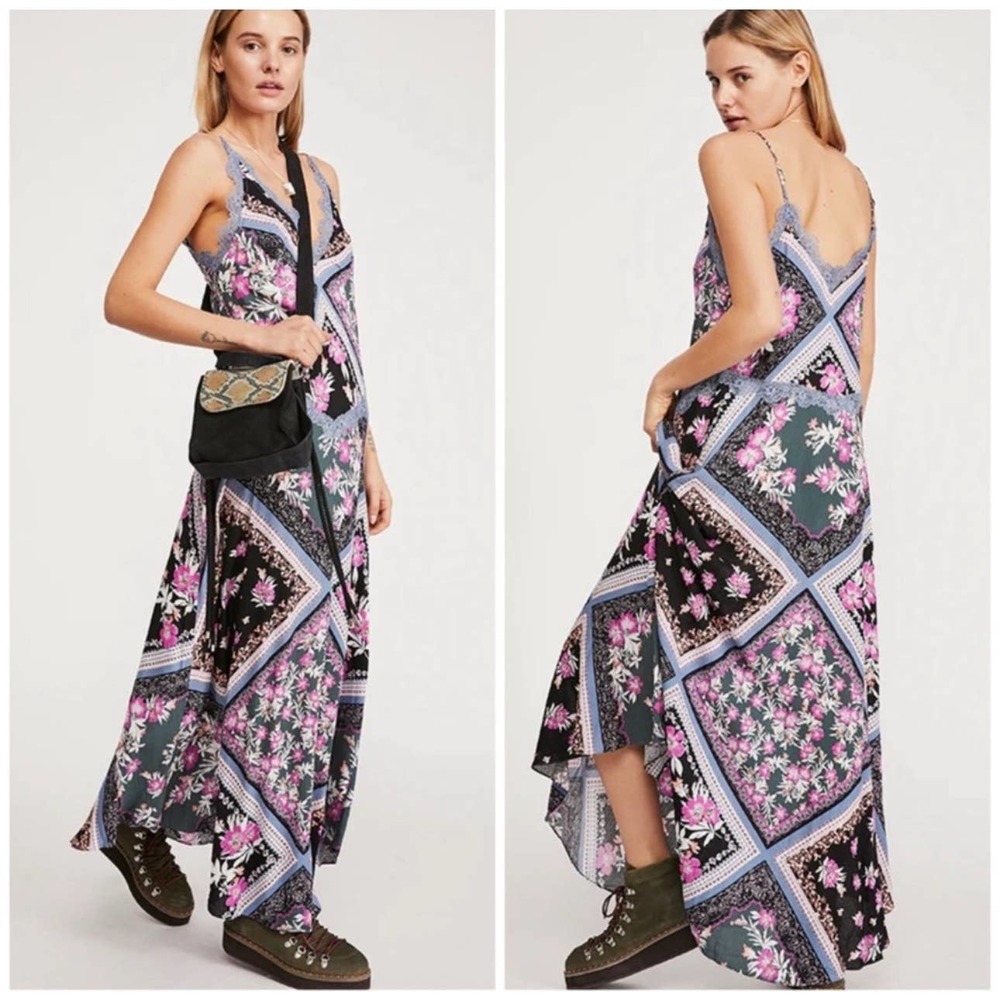 Intimately Free People XS Stevie pattern lace maxi dress